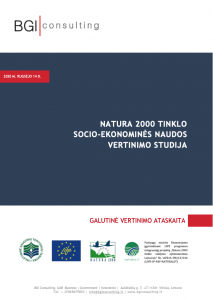 „Natura 2000“ tinklo socio-ekonominės naudos vertinimo studija