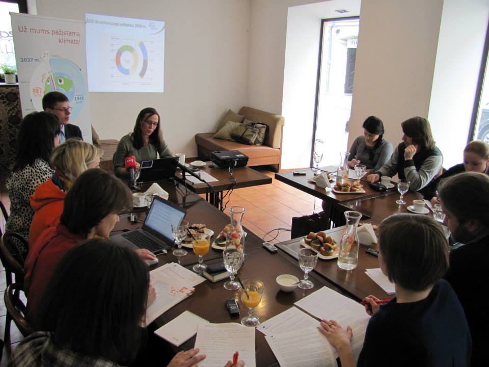 Baltijos aplinkos forumo organizuotas seminaras-žurnalistų pusryčiai apie klimato kaitą, 2014 m.